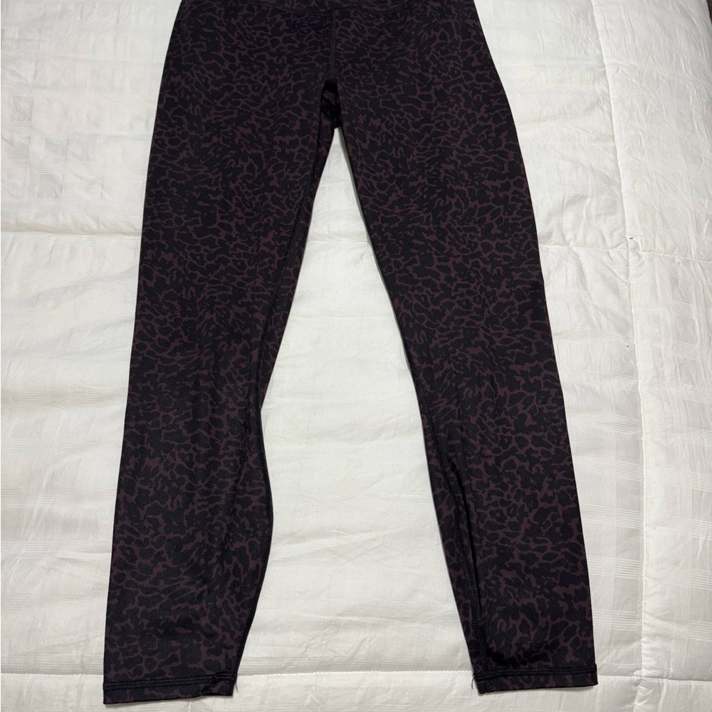 Fabletics Black and Purple Leopard Leggings